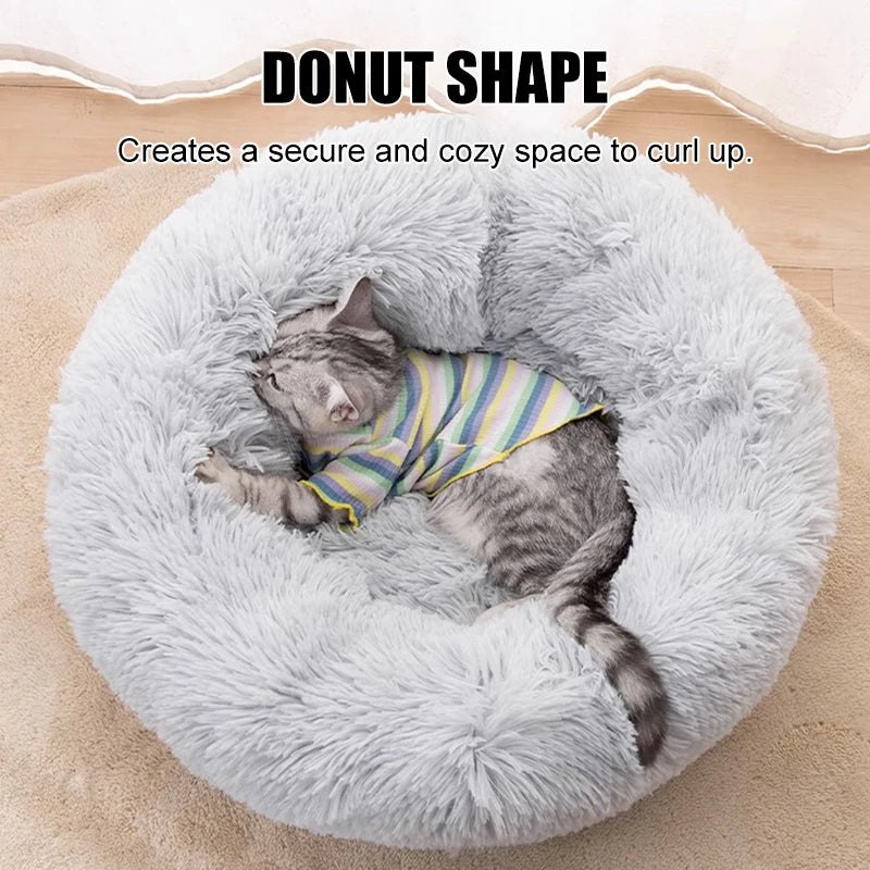 Large Round Fluffy Pet Bed